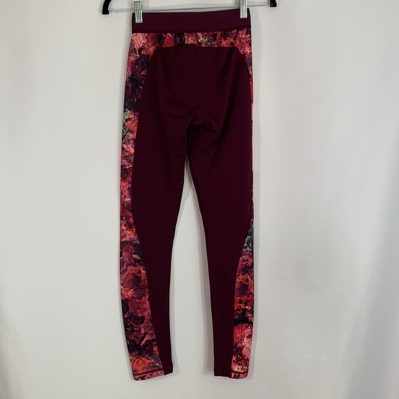 Adidas Climawarm Purple Floral Athletic Leggings - Picture 4 of 7